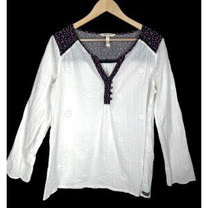 Matilda Jane floral gauzy oversized blouse long sleeves sz L
